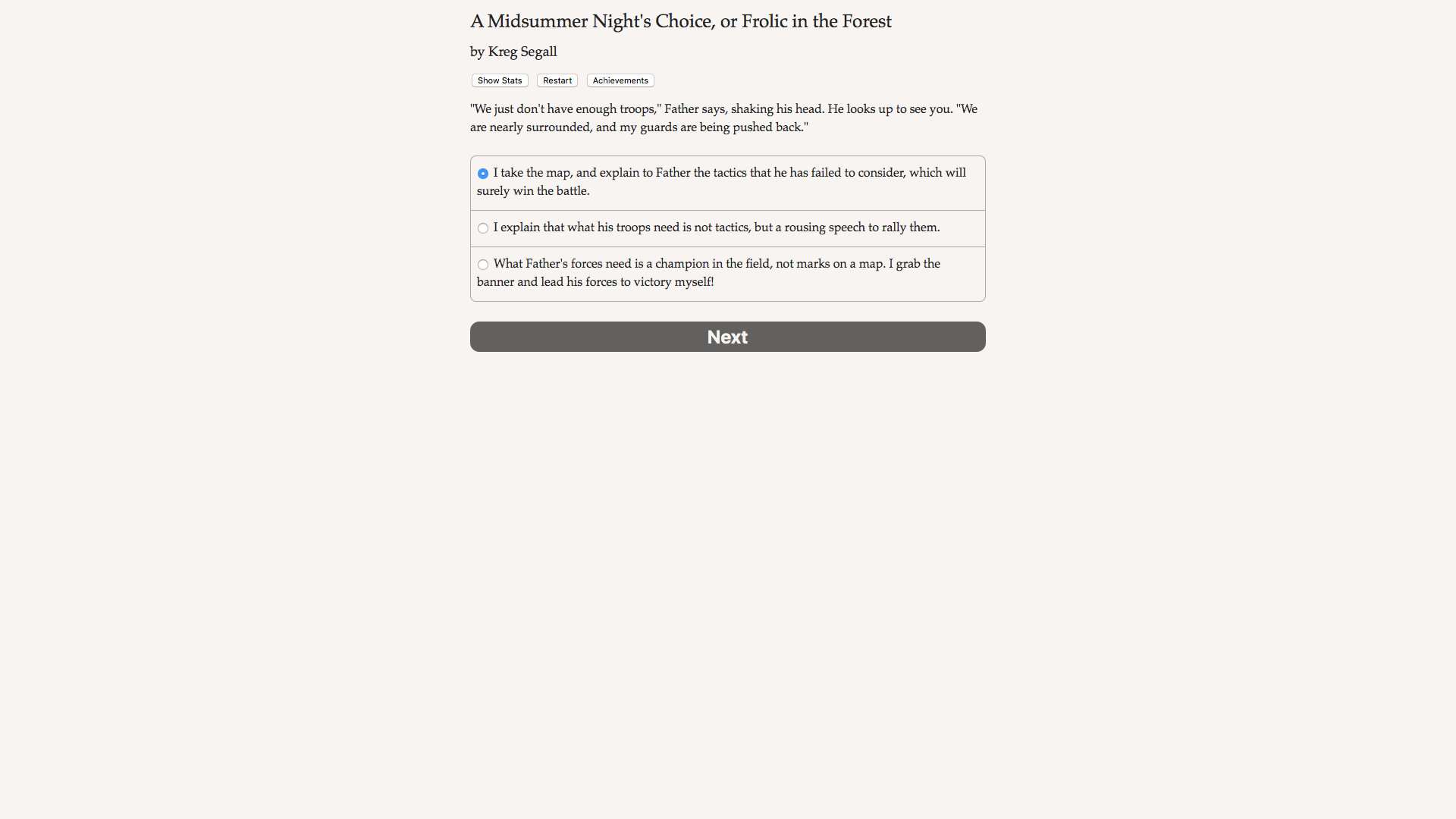 A Midsummer Night's Choice screenshot #3