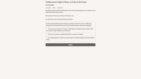 A Midsummer Night's Choice