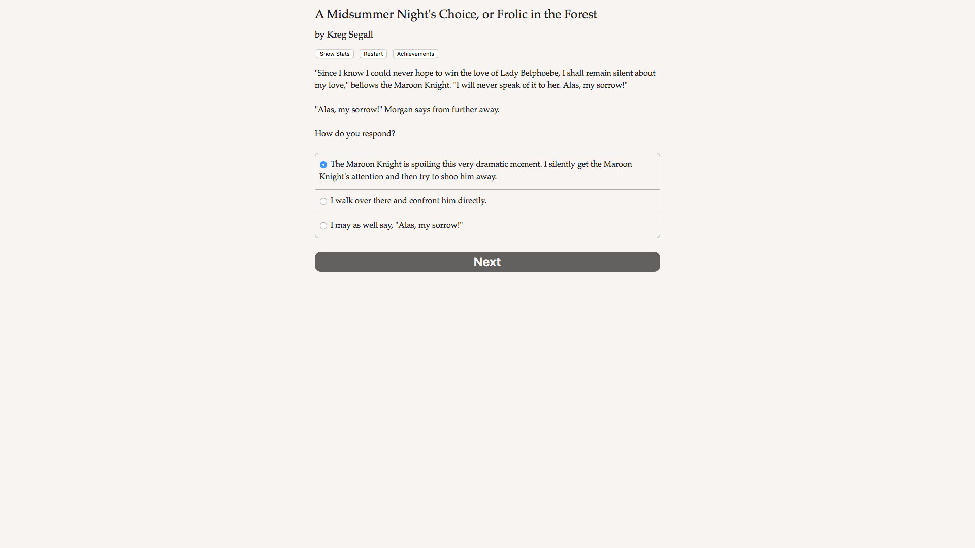 A Midsummer Night's Choice screenshot #2