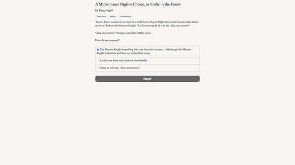 A Midsummer Night's Choice