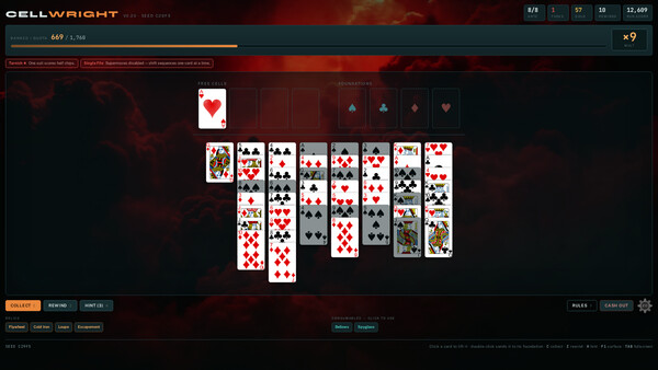 Cellwright - A FreeCell Roguelike screenshot 2