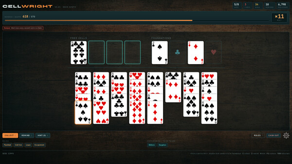 Cellwright - A FreeCell Roguelike screenshot 1