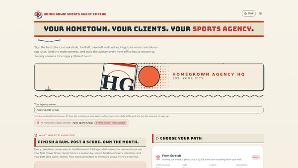 Homegrown: Sports Agent Empire screenshot 1