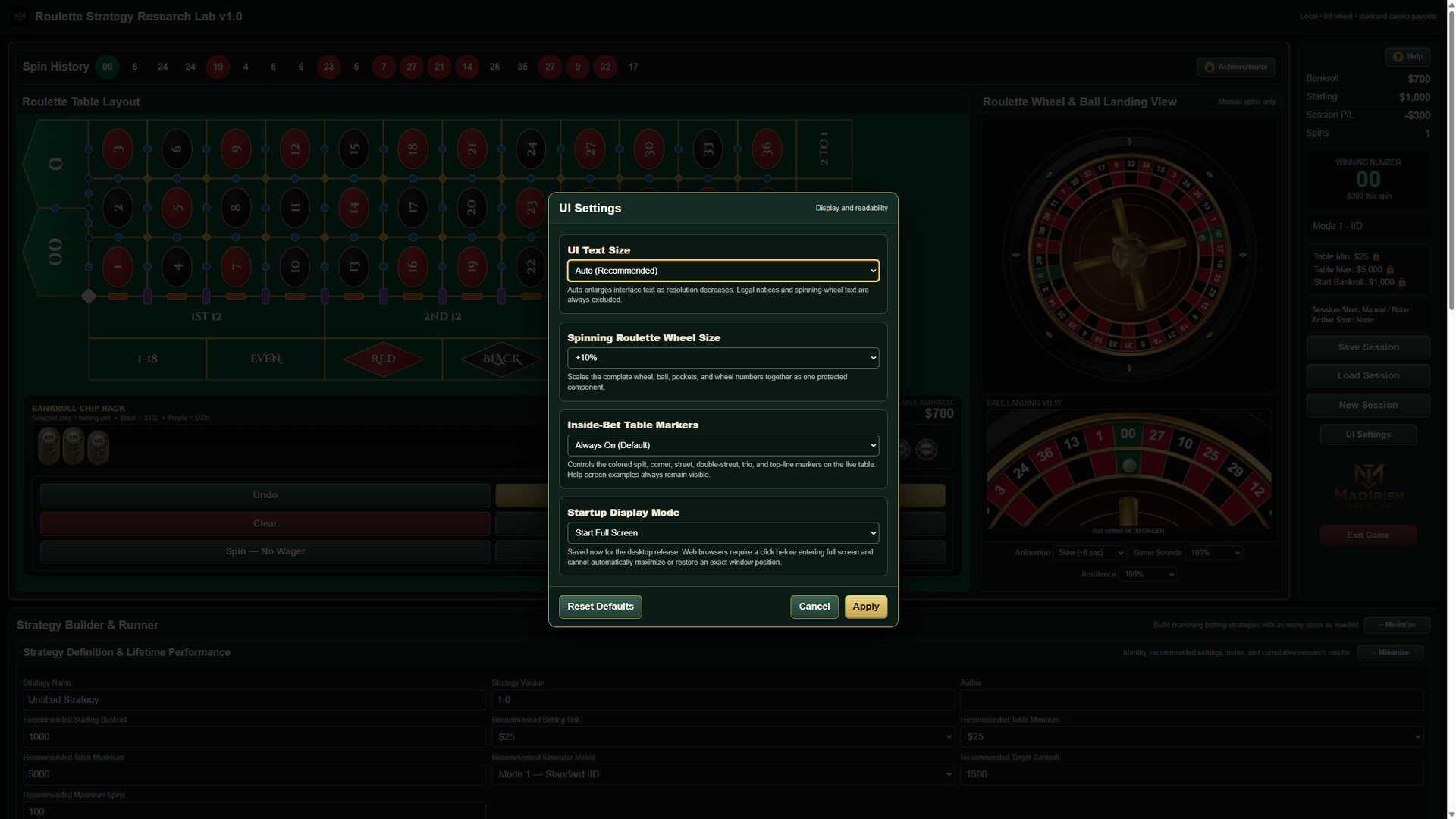 Roulette Strategy Research Lab screenshot 7