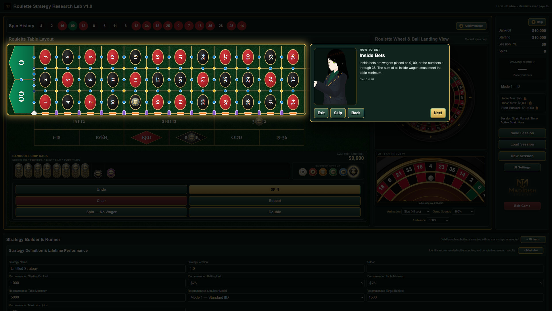 Roulette Strategy Research Lab screenshot 6