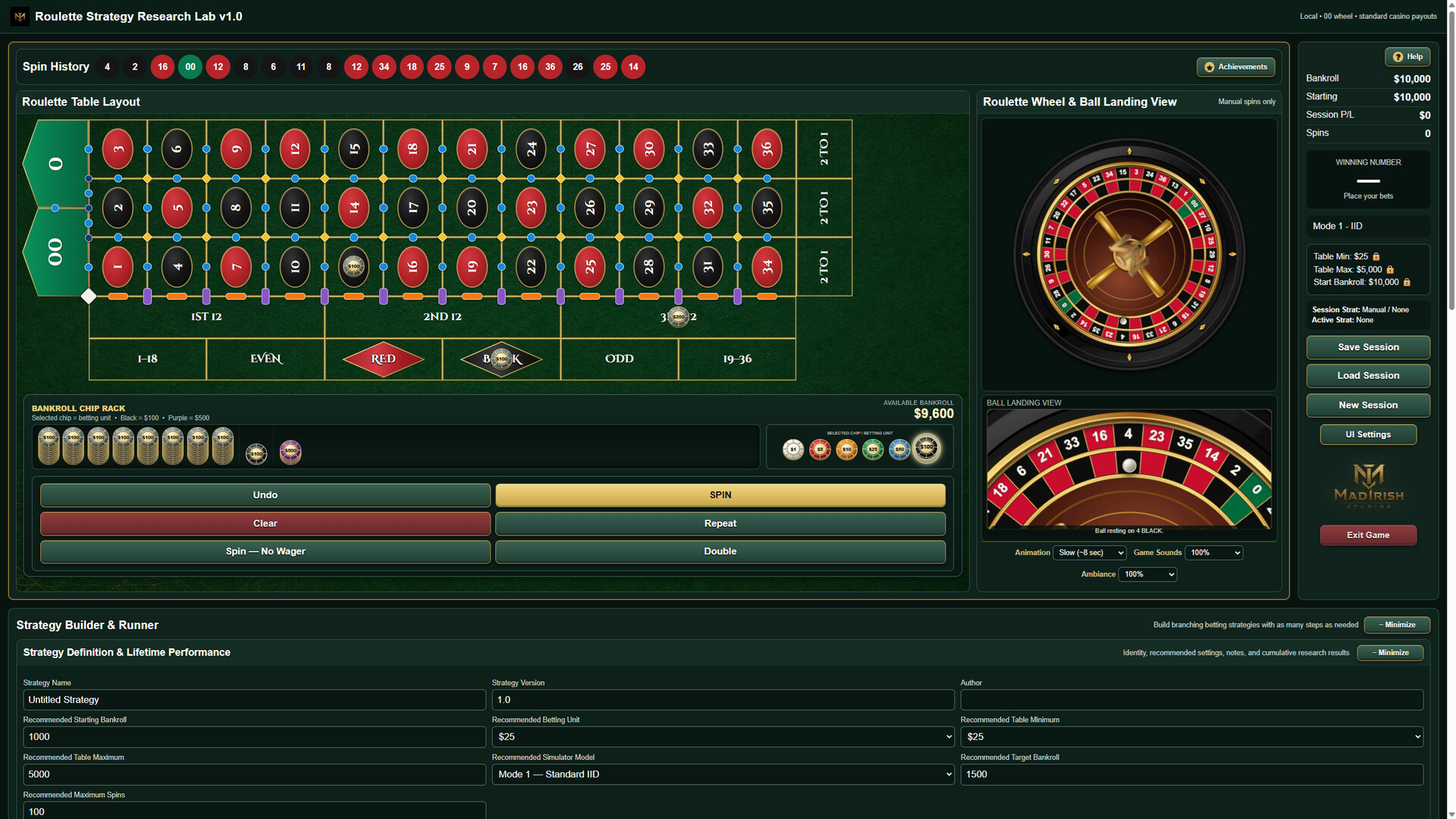 Roulette Strategy Research Labのスクリーンショット 1