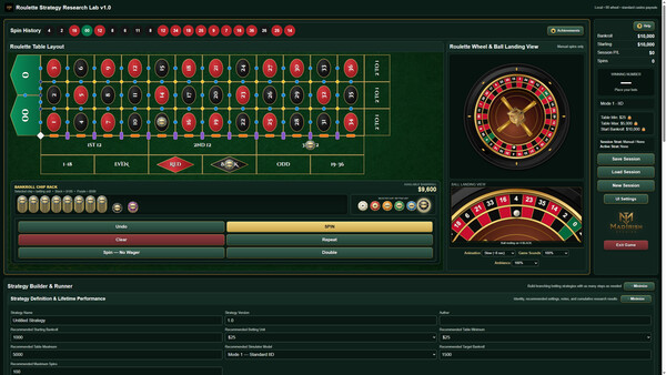 Roulette Strategy Research Lab screenshot 1