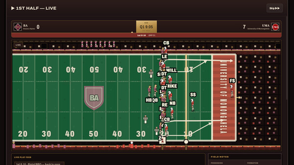 Brick and Banner: College Football Dynasty 스크린샷 1