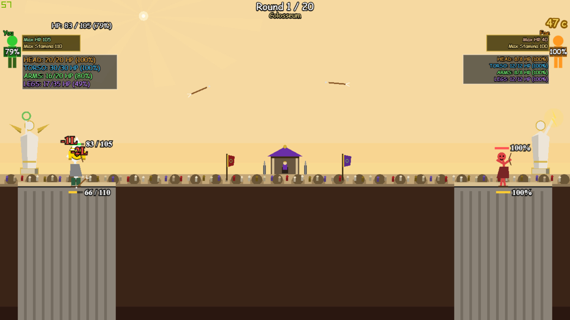GLADIATOR: Survival Simulator