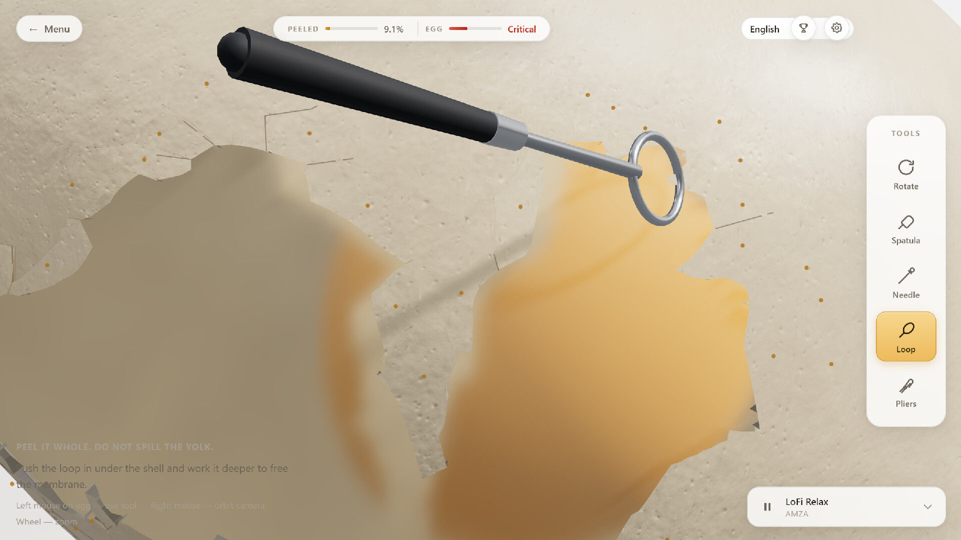 Raw Egg Peeling screenshot #1