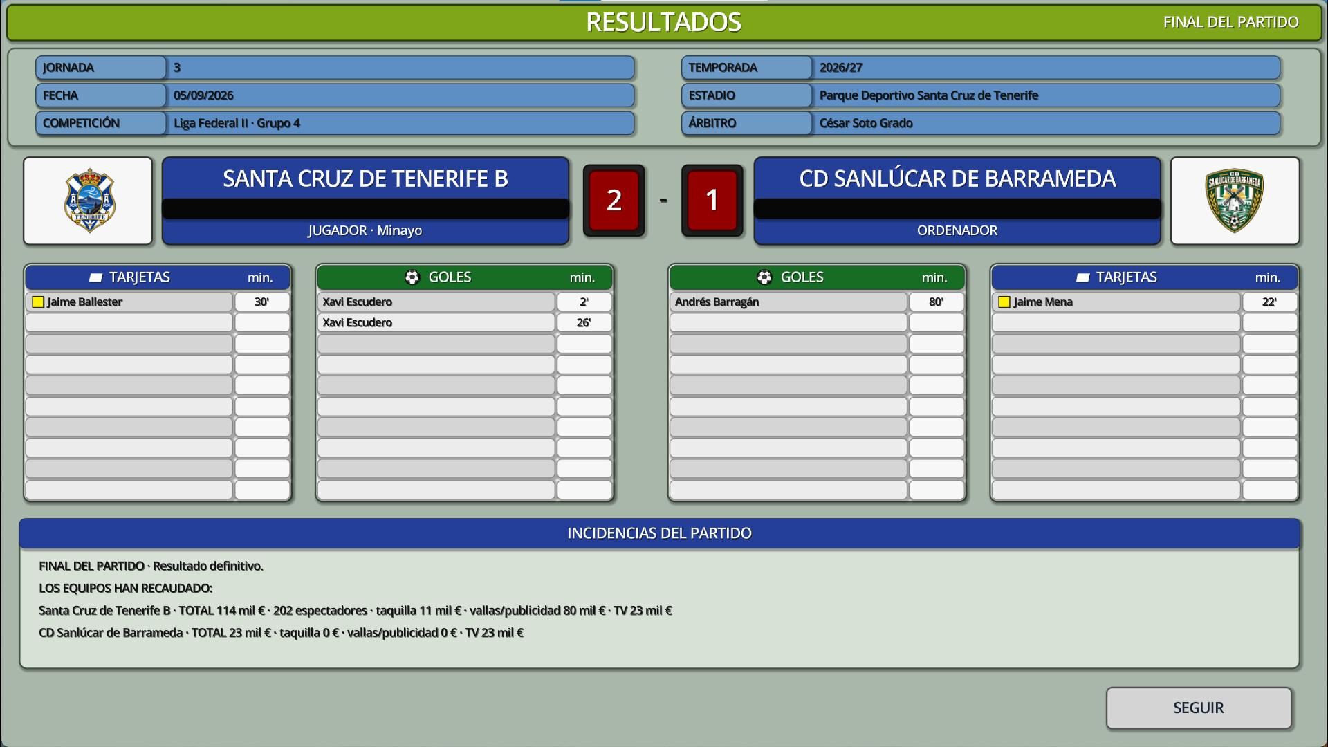 PERSONAL COMPUTER SOCCER by David Minayo screenshot 10