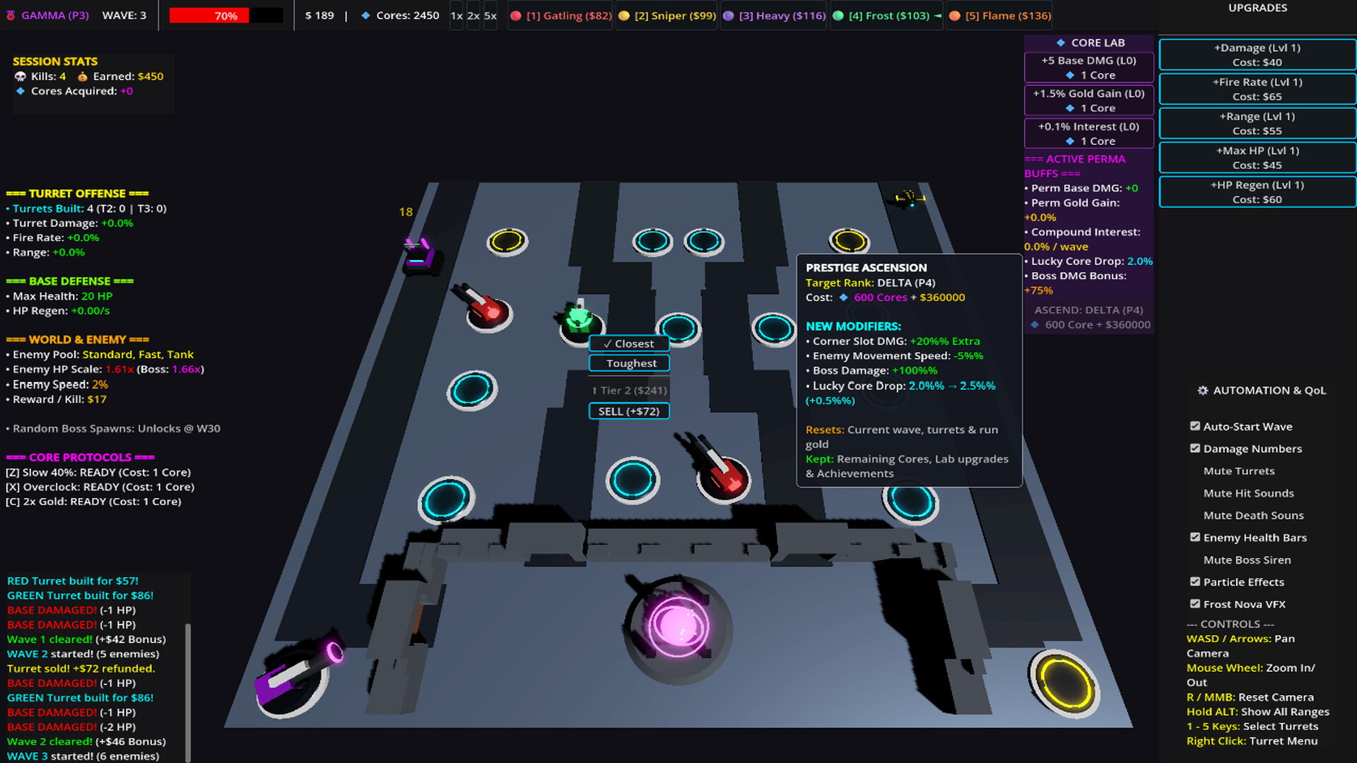 Core Idle TD — gameplay screenshot 2