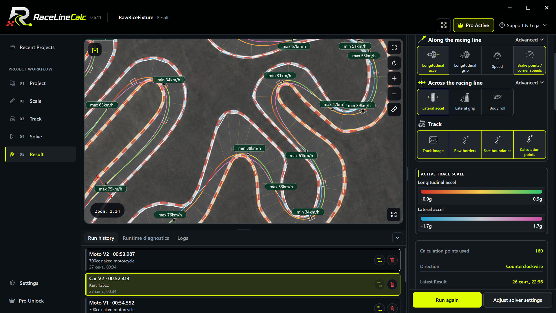 RaceLineCalc screenshot 7