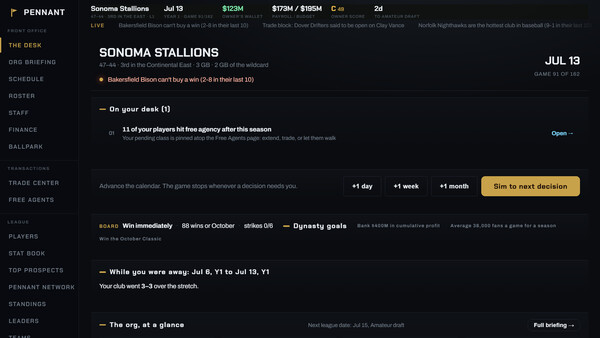 PENNANT: Baseball Owner screenshot 1