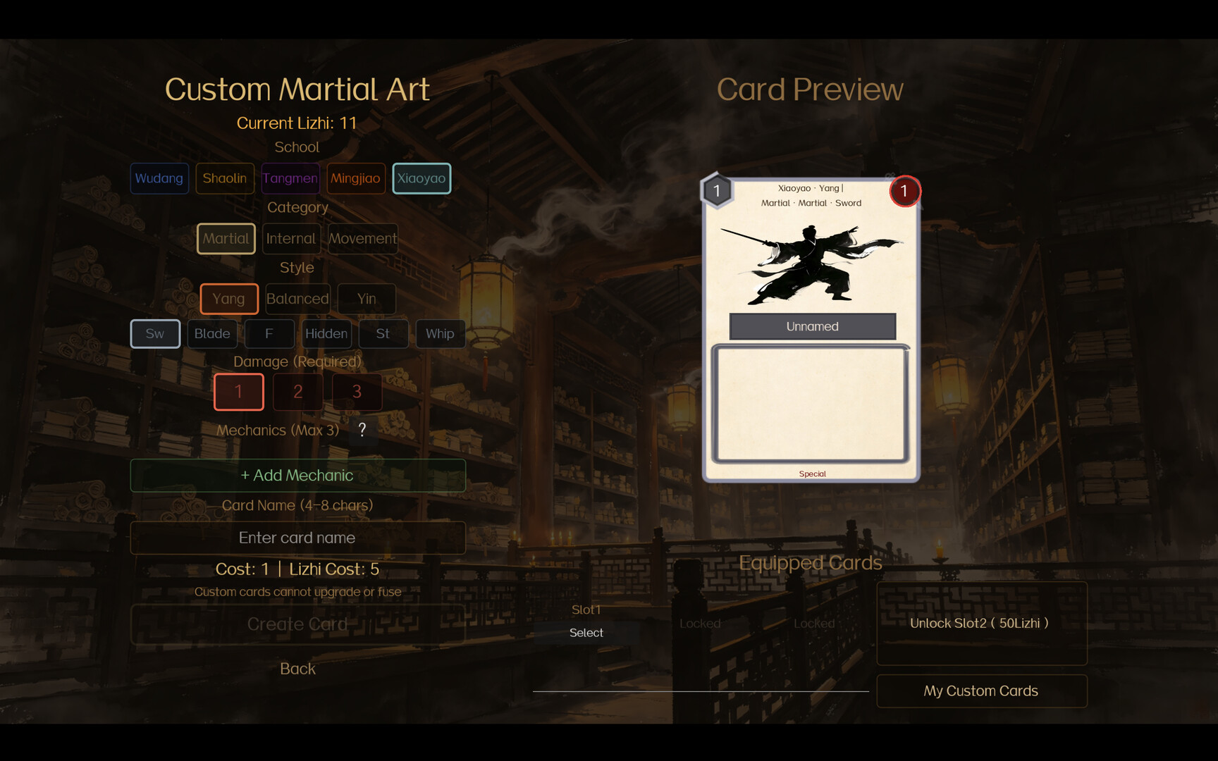 Cloud Song: Wuxia Deckbuilder screenshot #3