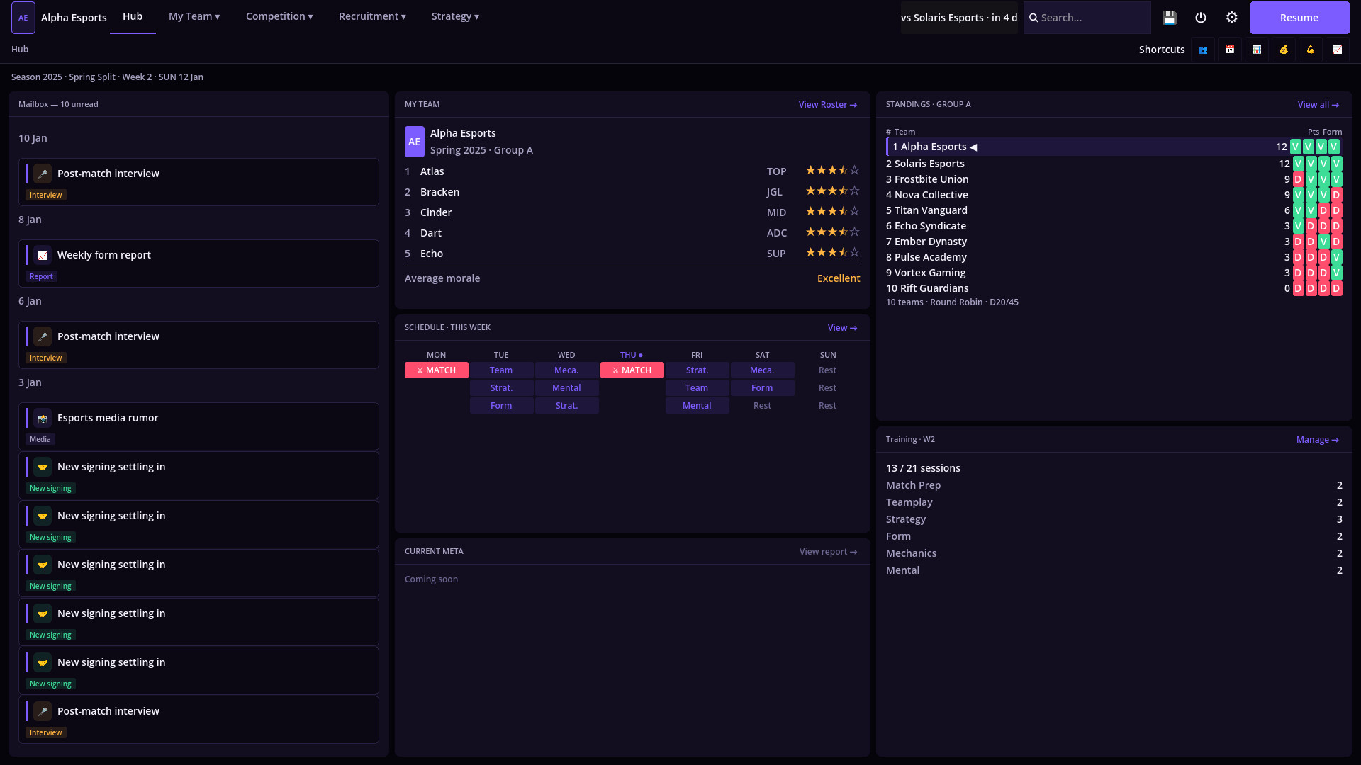 Esport Manager: Last Pick screenshot #3
