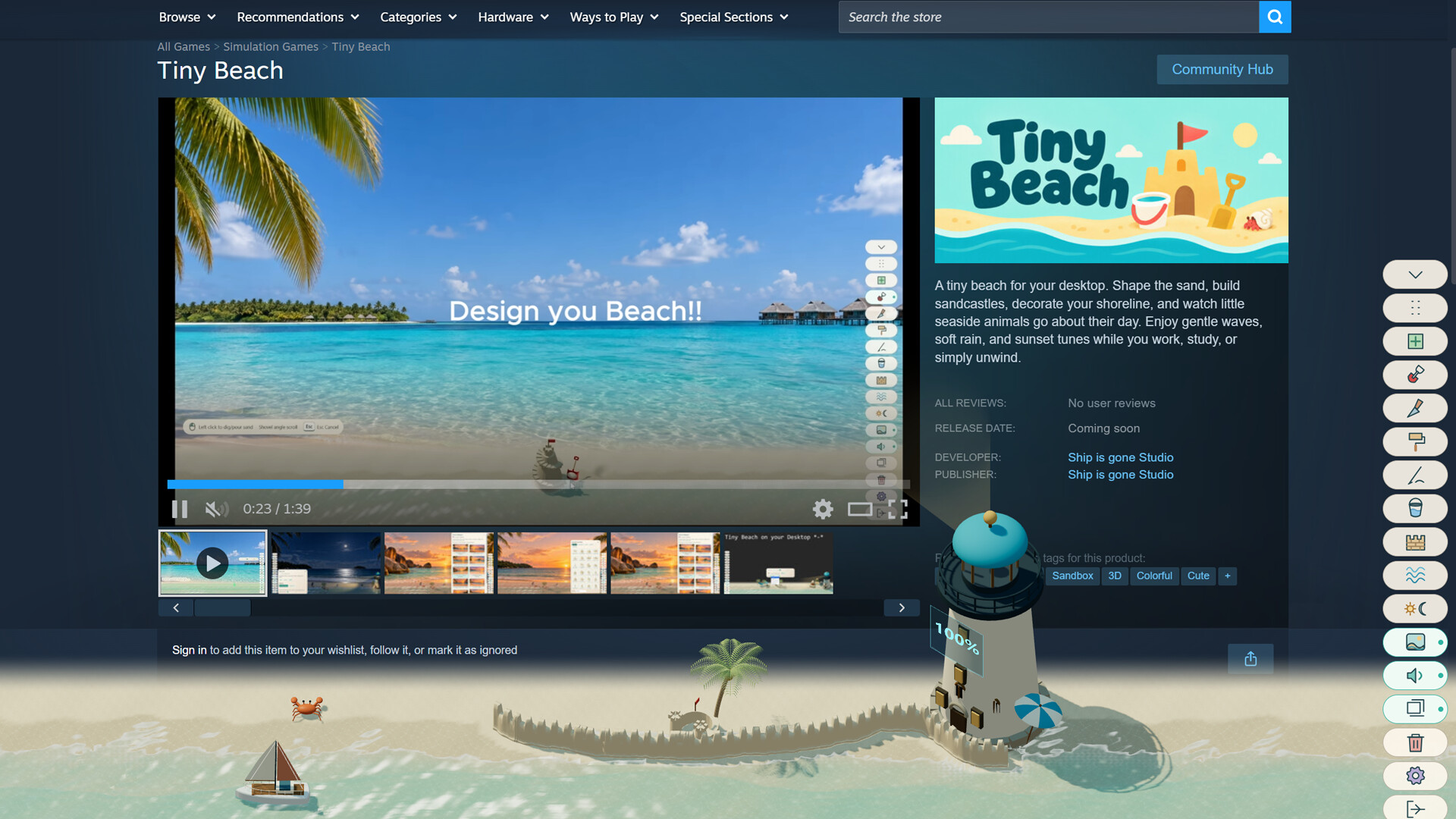 Tiny Beachのスクリーンショット 1