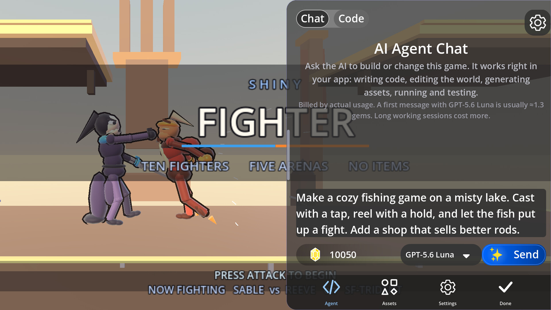 Screenshot 1 of Shiny Gen: AI Game Maker