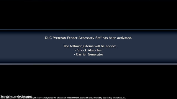 Fairy Fencer F ADF Veteran Fencer Accessory Set