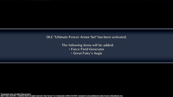 Fairy Fencer F ADF Ultimate Fencer Armor Set