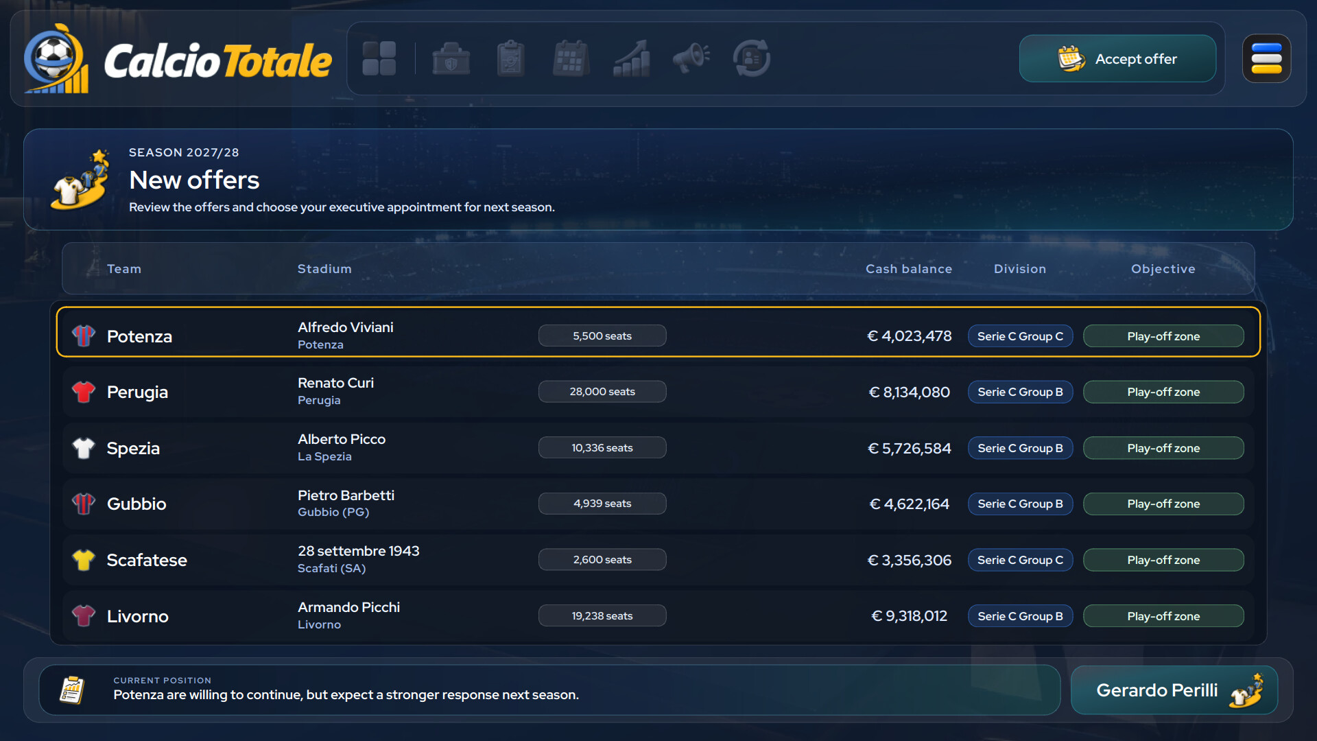Calcio Totale screenshot 10