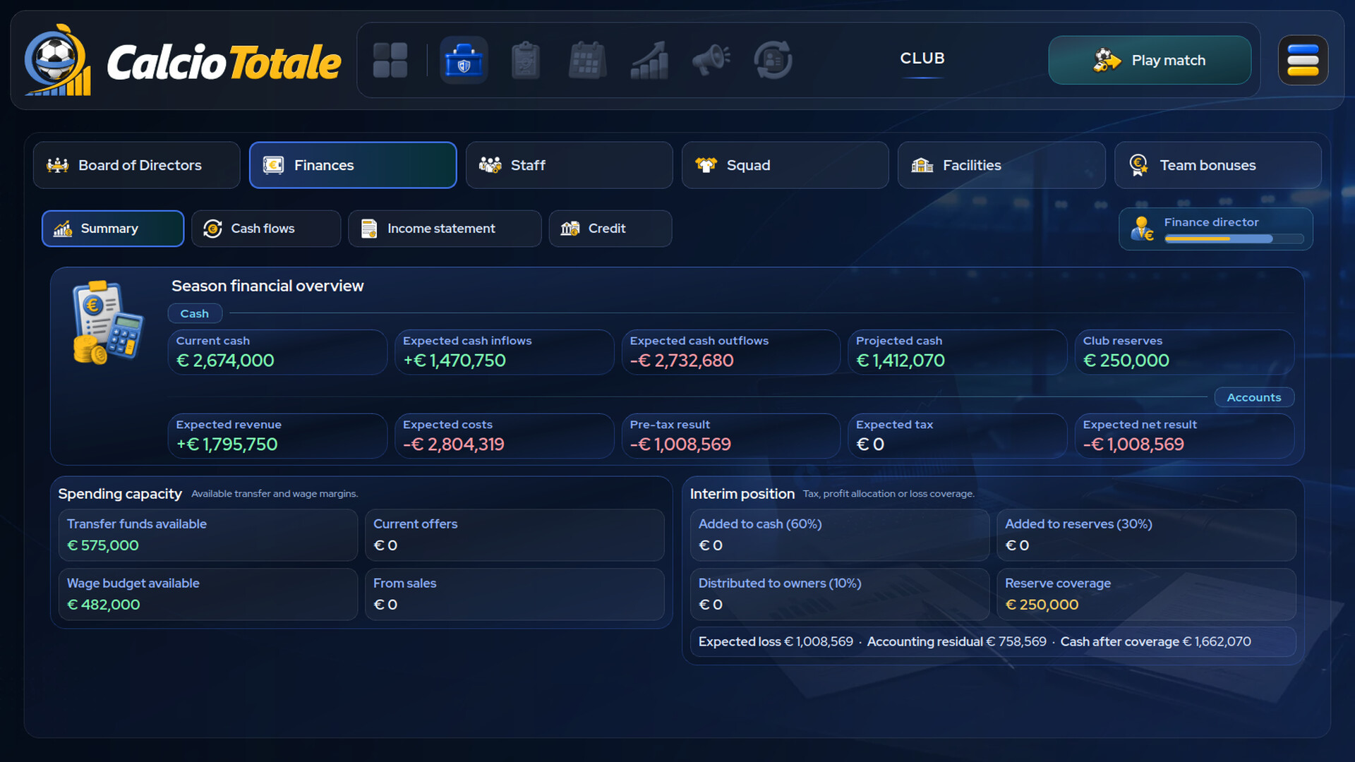 Calcio Totale screenshot #2