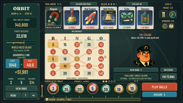 ÓRBITA: Bingo roguelite — 2