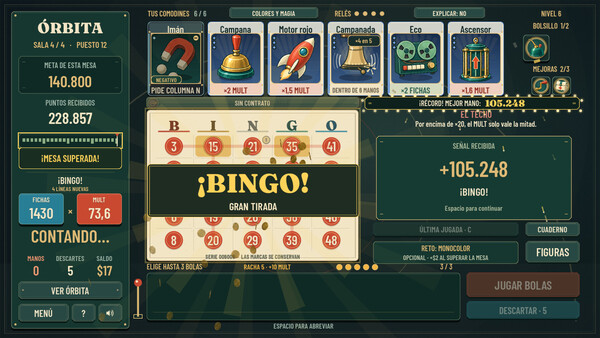 ÓRBITA: Bingo roguelite — 1