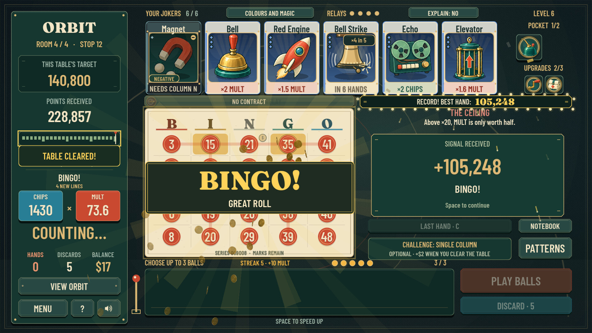 ORBIT: Bingo Roguelite PC gameplay screenshot 2 of 10