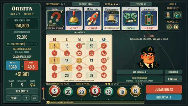 ÓRBITA: Bingo roguelite — 2