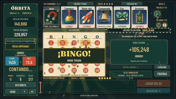 ÓRBITA: Bingo roguelite — 1