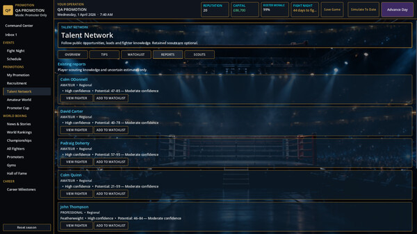 THE FIGHT BUSINESS: BOXING MANAGER screenshot 4