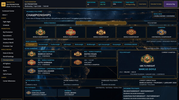 THE FIGHT BUSINESS: BOXING MANAGER screenshot 3