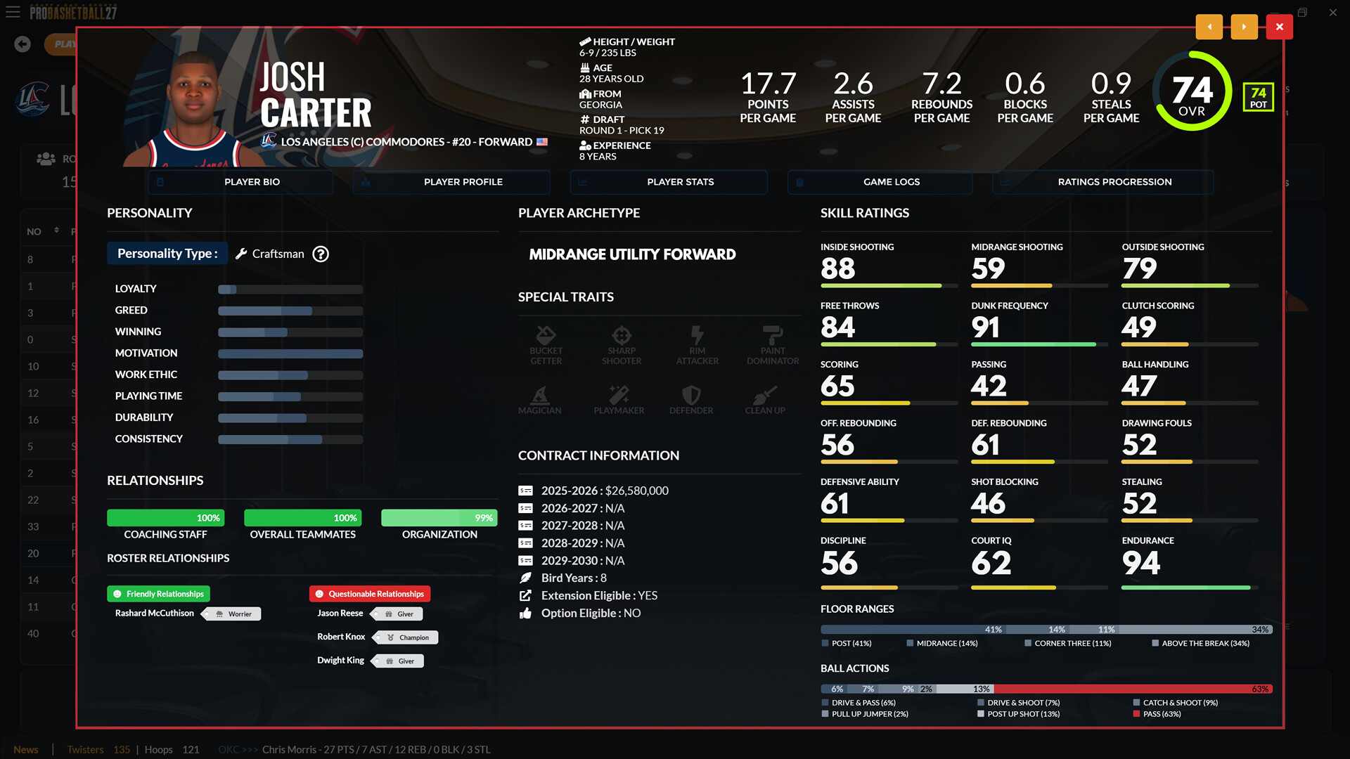 Draft Day Sports: Pro Basketball 27 screenshot #4
