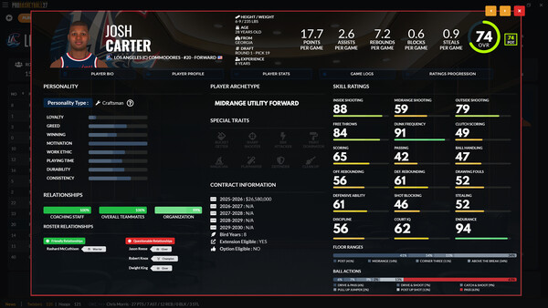 Screenshot of Draft Day Sports: Pro Basketball 27