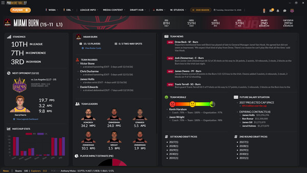 Screenshot of Draft Day Sports: Pro Basketball 27
