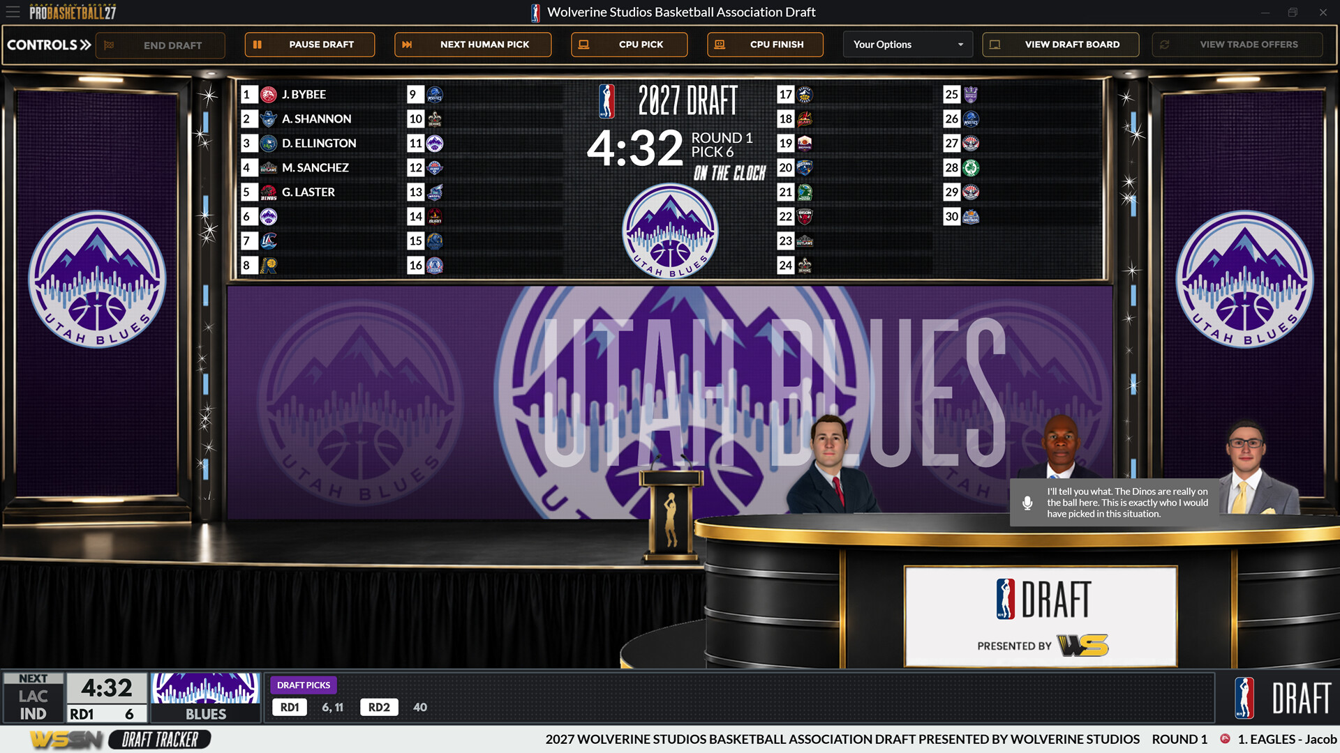 Draft Day Sports: Pro Basketball 27 screenshot #1