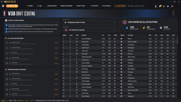 Screenshot of Draft Day Sports: Pro Basketball 27