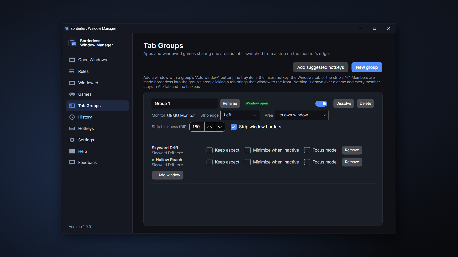 Borderless Window Manager screenshot 5