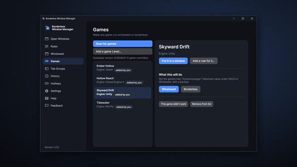 Borderless Window Manager screenshot 4
