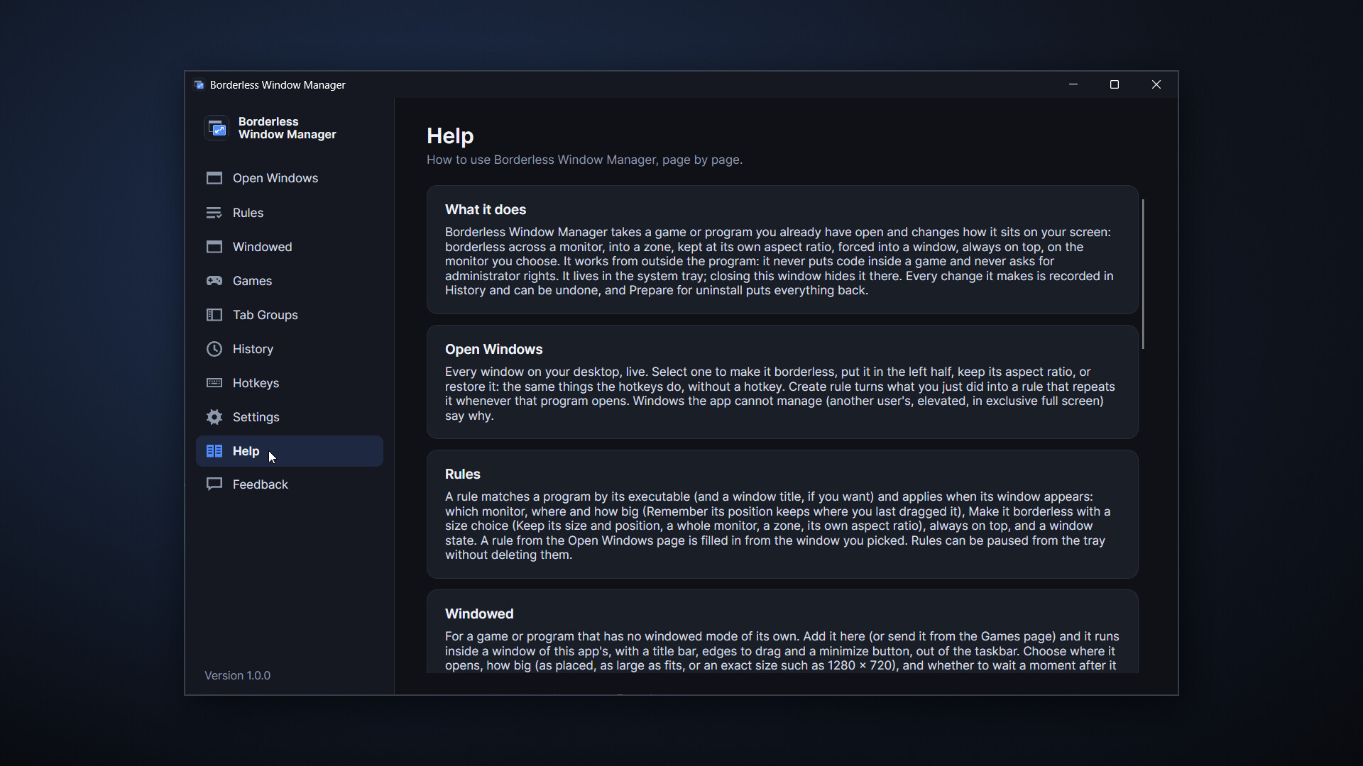 Borderless Window Manager screenshot 9