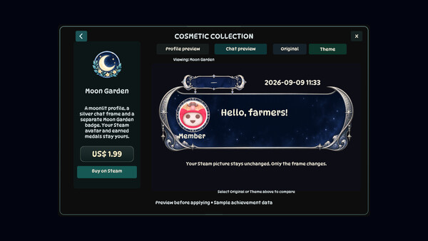 Cozy Farm - Moon Garden Theme screenshot 1