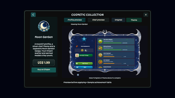 Cozy Farm - Moon Garden Theme screenshot 2