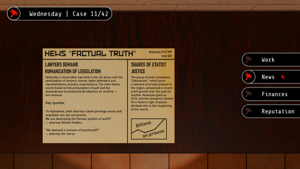 Prosecutor Absolution Screenshot