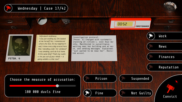Prosecutor Absolution Screenshot