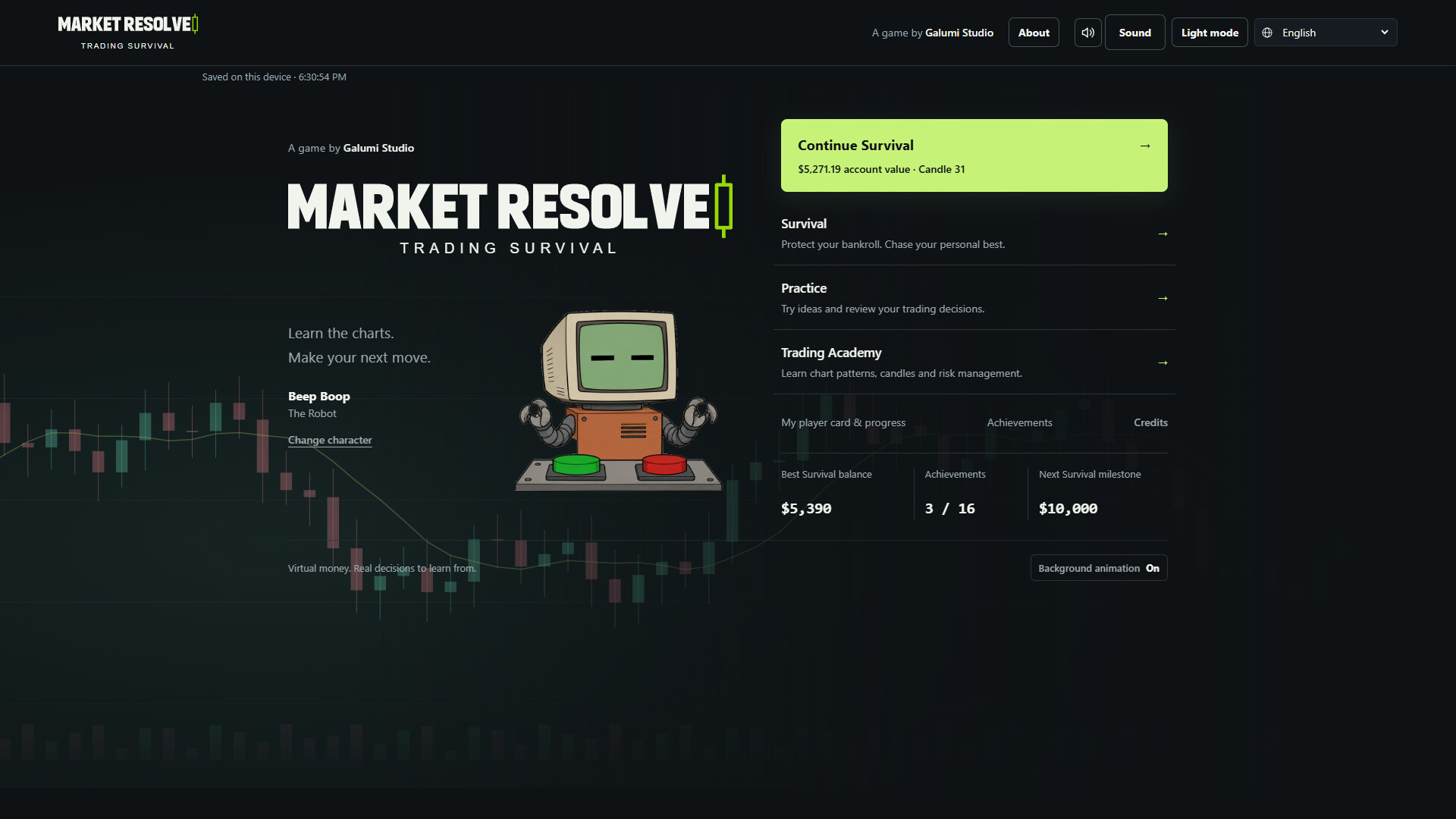 Market Resolve: Trading Survivalのスクリーンショット 1