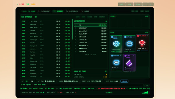 BEAR THE BURN: A Stock Market Deckbuilder Demo screenshot 6