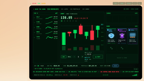 BEAR THE BURN: A Stock Market Deckbuilder Demo screenshot 4