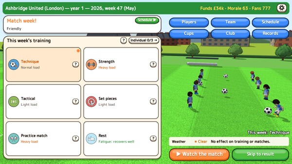 Скриншот Academy Soccer Manager