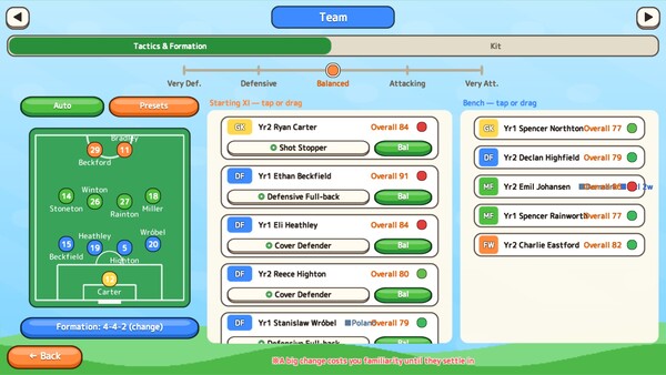 Скриншот Academy Soccer Manager